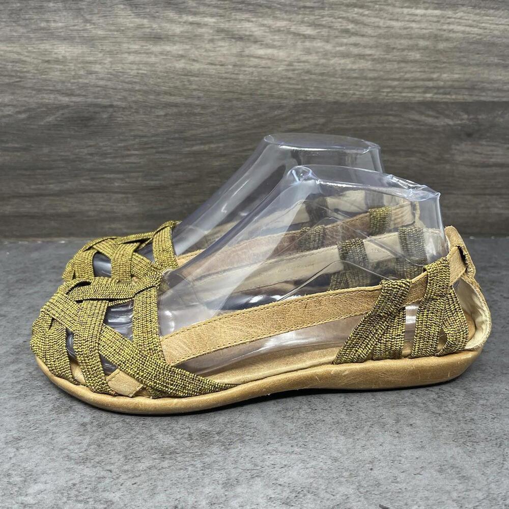 Olukai Awe Awe Sandals Womens Size 7 (38) Strappy Slip On Brown Leather